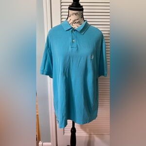 Chaps Island Blue Polo Shirt Classic Design